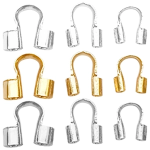 18K gold plated copper U-shaped wire guardians in gold and silver for DIY jewelry