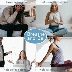 Collar de respiración mindfulness para aliviar el estrés y meditación en escenas reales