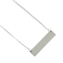 Collar minimalista de acero inoxidable plateado con colgante Morgan Wallen para hombre
