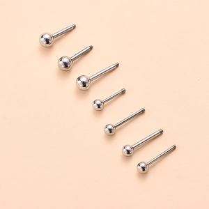 Barrette labret in acciaio inossidabile di varie lunghezze per piercing orecchio