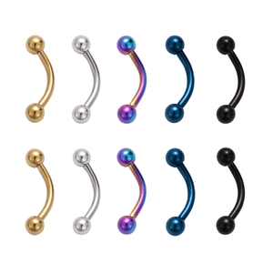 Piercing Sopracciglia in Acciaio Inossidabile 316L Barbell Curvo Orecchio Cartilagine Unisex Gioielli per il Corpo