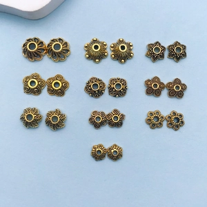 Vue détaillée de calottes de perles en alliage de style vintage pour bijoux DIY