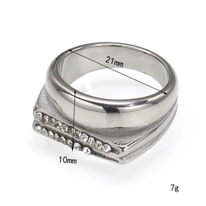 Minimalistische onregelmatige damesring met dubbele rijen ingelegde strass steentjes