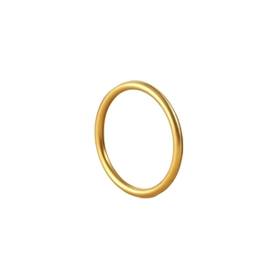 Anello a fascia minimalista in acciaio inossidabile placcato oro opaco per donna in foto
