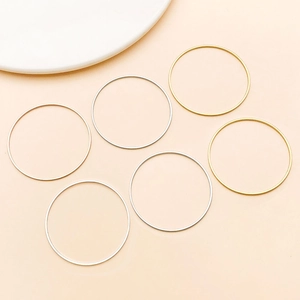 Minimalist geometric copper rings in gold silver and rose gold for DIY jewelry making