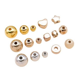 DIY Schmuckperlen-Set in Gold und Silber mit verschiedenen Formen und Sternschliff-Finish