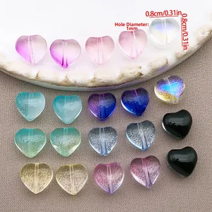 8mm glazen hartkralen in snoepkleuren met 1mm gat voor DIY sieraden maken en knutselen