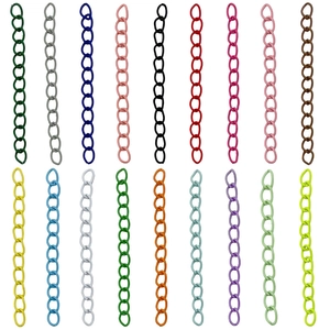 Iron Spray Painted Extension Chain Colorful DIY Jewelry Findings Adjustable Link Chain For Keychain Bracelet Crafting