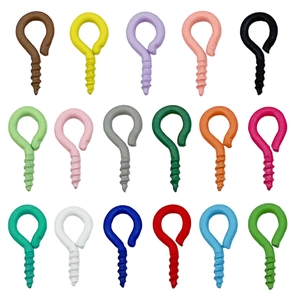 10x5mm colorful painted iron eyelet screws in 18 assorted colors for DIY jewelry making