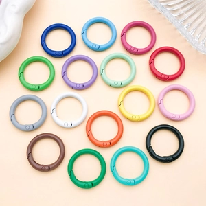 25 mm ronde zinklegering veerringen in 15 kleuren voor tassen en doe-het-zelf handwerken