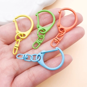 Bunte 41x18mm D-Ring-Karabinerverschlüsse aus Zinklegierung für DIY-Bastelzubehör