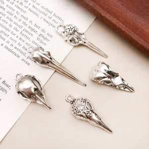 Vintage Zinc Alloy Bird Skull Pendants Gothic Animal Head Charms For Jewelry Making DIY Necklace Bracelet Accessories