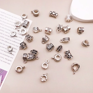 Cuentas y conectores de aleación de plata antigua para hacer pulseras y collares de joyería DIY