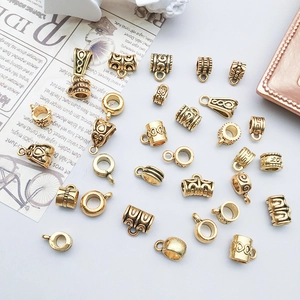 Connettori per ciondoli in lega d'oro vintage per gioielli fai-da-te e bracciali artigianali
