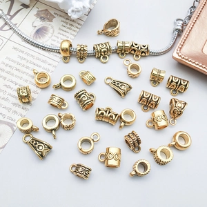 Ganci per Gioielli Retro in Lega Oro Antico Motivo Cuore Amore Connettori Pendenti con Foro Grande per Creazione Collane Braccialetti Fai da Te