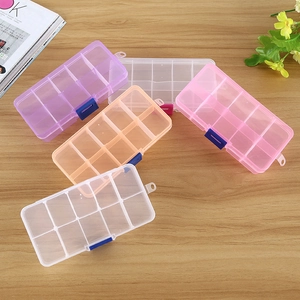 10 Compartments Clear Plastic Storage Box Adjustable Divider Organizer For Jewelry Pill Fishing Tool Case Home Organization