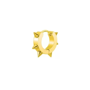 Pendientes de Aro Punk con Remaches de Pico Para Hombre Mujer Acero de Titanio Oro Plata Clip de Oreja Sin Perforación Joyería Rock