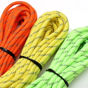 Αντανακλαστικά κορδόνια paracord σε πορτοκαλί, κίτρινο και πράσινο για DIY κοσμήματα