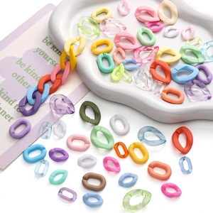 Bunte Acryl-Gliederketten für DIY-Halsketten und Armbänder in matten Macaron-Farben