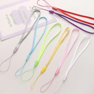 Colorful polyester lanyard set for phones and keys in various vibrant woven shades