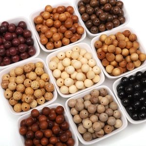 Natural Wood Round Beads For DIY Jewelry Making Bracelet Necklace Accessories Wood Grain Loose Craft Beads