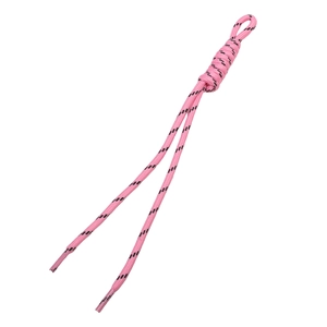 Pink and black woven paracord rope for DIY bracelets and decorative zipper pulls