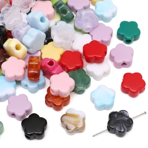 Perline colorate in acrilico a forma di fiore per gioielli fai-da-te, bracciali e collane