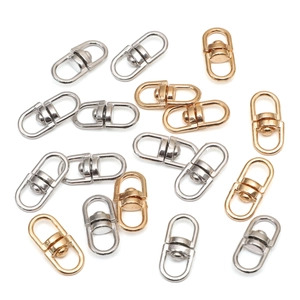 Polished alloy swivel lobster clasps in gold and silver finish for DIY keychains