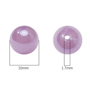 10mm UV Acryl Perlen mit 1,7mm Loch für DIY Schmuckherstellung und Bastelarbeiten