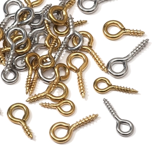 Pitons à Vis en Acier Inoxydable pour Création de Bijoux DIY Pendentifs Breloques Fournitures Artisanat Crochets Or Argent