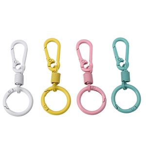 Alloy lucky clasp keychain set in macaron colors for DIY bag and phone accessories