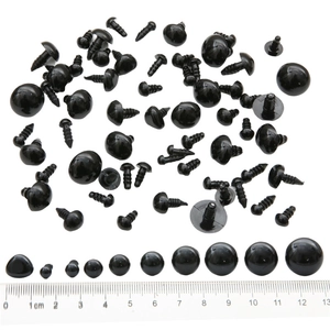 Acrylic Toy Safety Eyes And Noses With Washers Black Plastic Screw Thread Accessories For DIY Doll Stuffed Animal Making