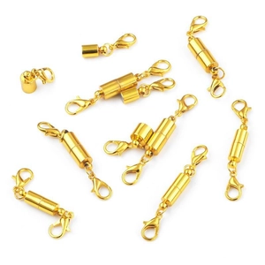 Goldene Magnetverschlüsse mit Karabinern für DIY Schmuck Ketten und Armbänder