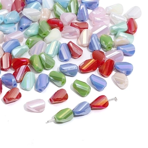 Perle di Vetro Lunghe Torte Perle di Cristallo Galvanizzate Irregolari per Materiali per la Creazione di Gioielli Fai da Te Collana Bracciale