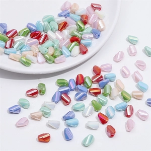 Perle di vetro colorate a righe verticali per la creazione di collane e bracciali fai-da-te