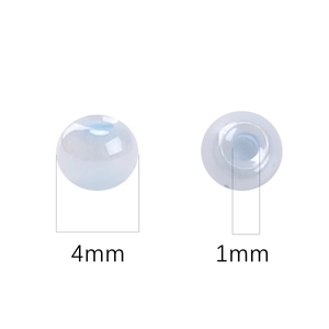 Perles de verre translucides bleu clair de 4mm pour la fabrication de bijoux DIY et artisanat