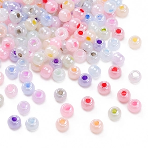 Perles de verre macaron 4mm avec noyau coloré pour la fabrication de bijoux DIY