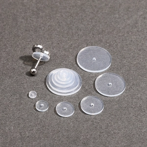 Clear Silicone Piercing Disc Spacers For Earring Stabilizing Anti Hyperplasia Healing Pads Transparent Earring Accessories