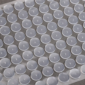 Clear silicone anti-piercing bump pads and earring back discs for cartilage healing