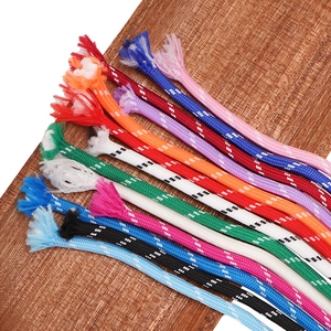 Multi-color braided polyester ropes with inner core for DIY crafts and hoodie drawstrings