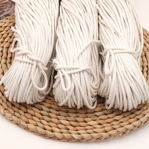 Trois paquets de cordon en coton blanc 3mm pour loisirs créatifs et macramé