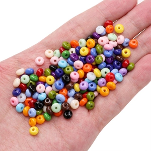 Perles en verre colorées de 5mm pour la création de bijoux DIY et de bracelets
