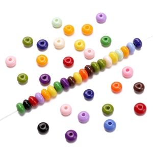 Set de perles en verre colorées 5mm pour la création de bijoux DIY et artisanat