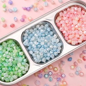 Künstliche Perles en Vrac DIY Fleur de Camélia Rose en Plastique ABS Nacré pour la Fabrication de Bijoux Bracelets et Colliers