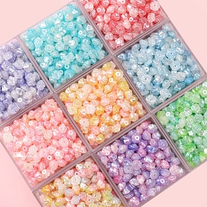 Perles de camélia en ABS colorées aux teintes macaron pour la création de bijoux DIY