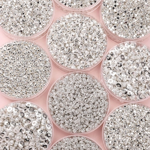 Silver Alloy Loose Beads Geometric Wheel Square Triangle Spacer Beads For DIY Handmade Jewelry Bracelet Necklace Materials