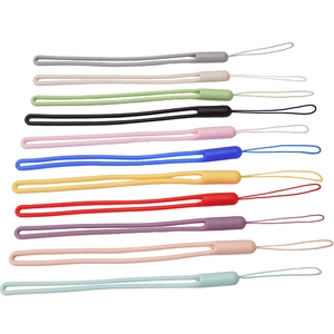 Set of 11 colorful liquid silicone wrist straps for phones and DIY keychains