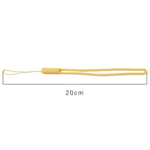 Minimalist 20cm yellow liquid silicone phone lanyard with wrist loop for DIY accessories