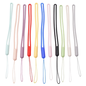 Colorful liquid silicone wrist lanyards for phones and keys in eleven vibrant colors