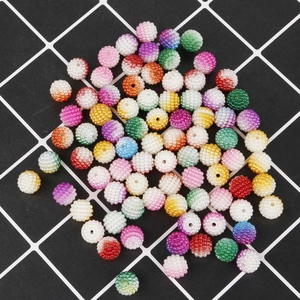 Mix of 10mm colorful textured pearl beads for DIY handmade jewelry and craft accessories